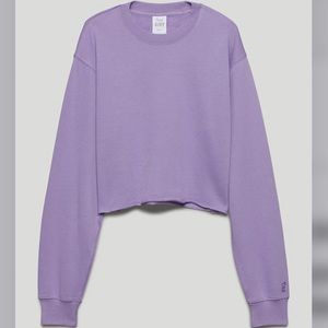 Aritzia Tna Airy Fleece Perfect Cropped Sweatshirt